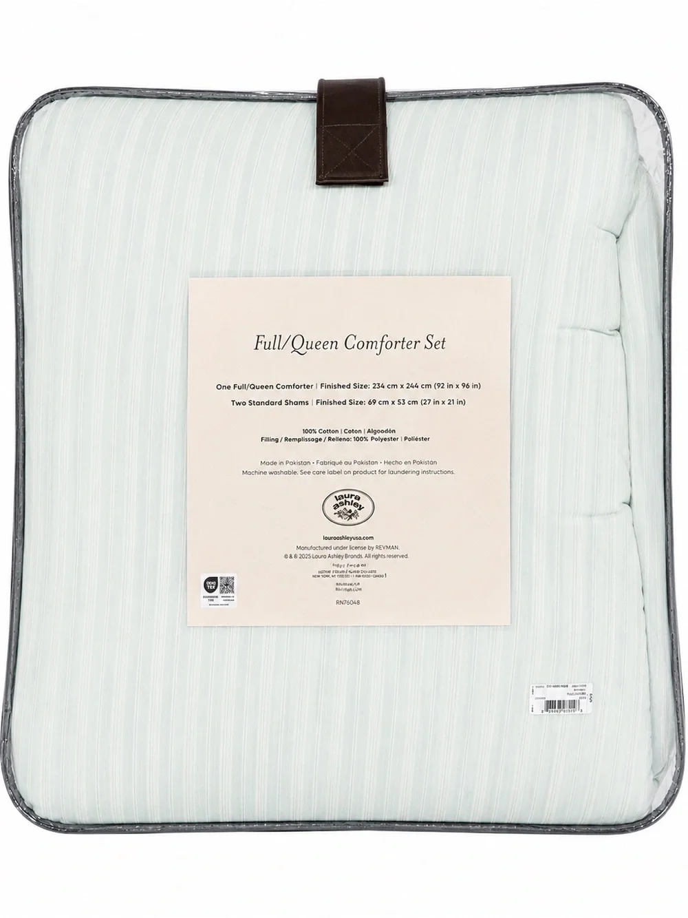 Laura Ashley Full Queen Floral Cotton Comforter Set New Cottage Aqua Pink - Picture 5 of 5